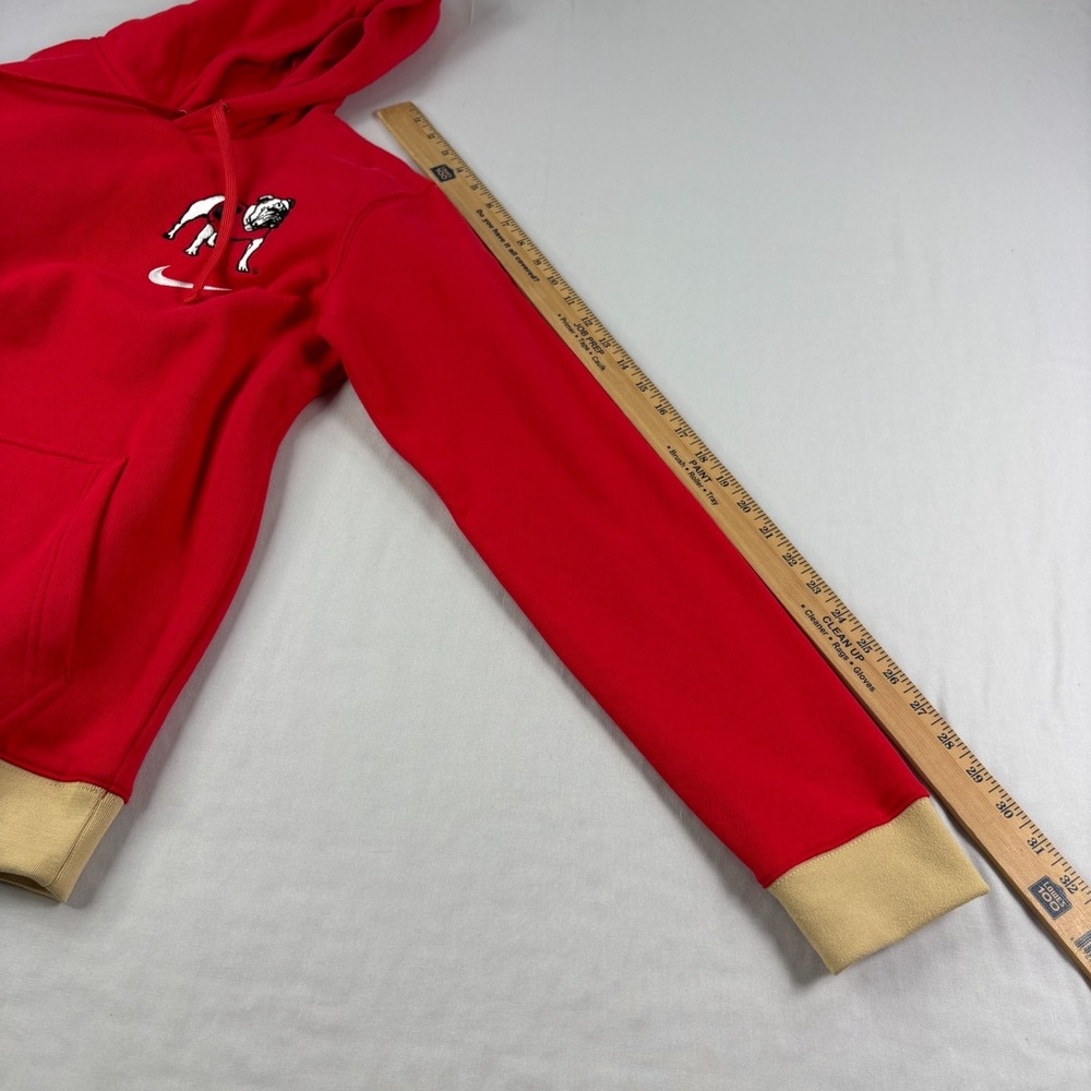 Georgia Bulldogs Hoodie Mens Small Red Nike Pullover Big Logo Sweatshirt NCAA - Picture 7 of 10